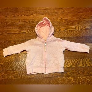 Burt’s Bees Baby Light Pink Organic Cotton Hoodie Size 3-6 Months